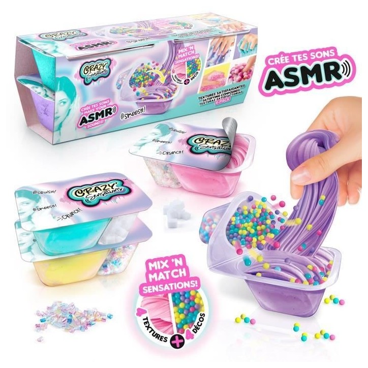 Kit ASMR de 4 textures satisfaisantes CANAL TOYS - Crazy Sensations Kit ASMR de 4 textures satisfaisantes CANAL TOYS - Crazy Sensations