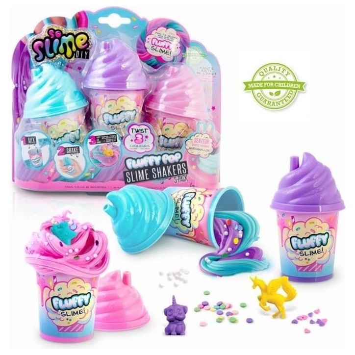 SO DIY So Slime Fluffy - Lot de 3 Slime Shakers Fluffy parfumés - Découvre une nouvelle texture de slime ! - SSC 101 - 6 ans e SO DIY So Slime Fluffy - Lot de 3 Slime Shakers Fluffy parfumés - Découvre une nouvelle texture de slime ! - SSC 101 - 6 ans e