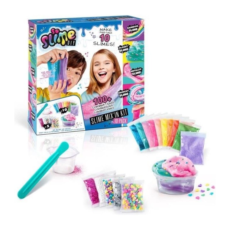 CANAL TOYS - Slime - Mix'in Kit - Pack 10 Slimes pour Enfant de 6 ans