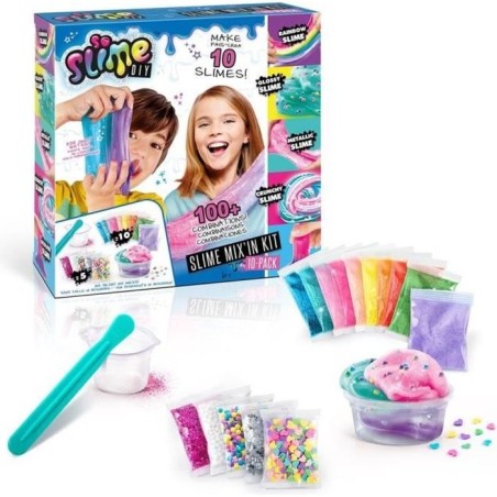 CANAL TOYS - Slime - Mix'in Kit - Pack 10 Slimes pour Enfant de 6 ans
