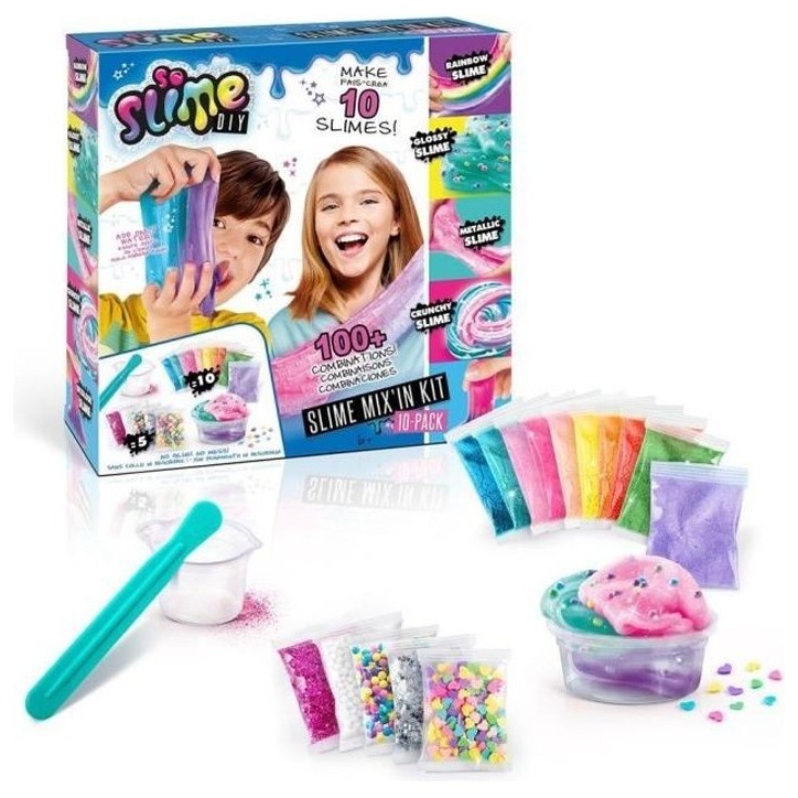 CANAL TOYS - Slime - Mix'in Kit - Pack 10 Slimes pour Enfant de 6 ans et plus - Multicolore CANAL TOYS - Slime - Mix'in Kit - Pack 10 Slimes pour Enfant de 6 ans et plus - Multicolore