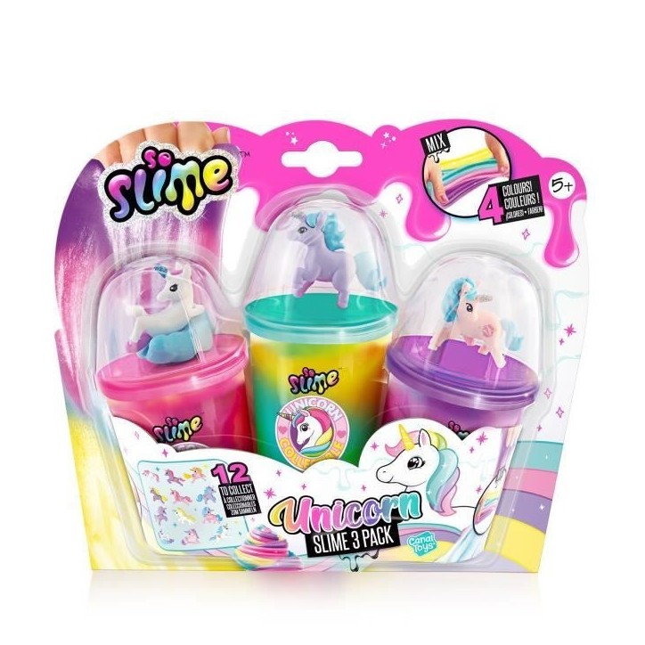 Canal Toys - So Slime - Collectible 3 pack Licorne - SSC 269 - Canal Toys Canal Toys - So Slime - Collectible 3 pack Licorne - SSC 269 - Canal Toys