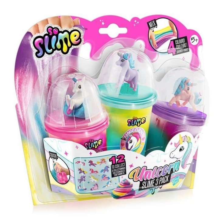 Canal Toys - So Slime - Collectible 3 pack Licorne - SSC 269 - Canal Toys Canal Toys - So Slime - Collectible 3 pack Licorne - SSC 269 - Canal Toys