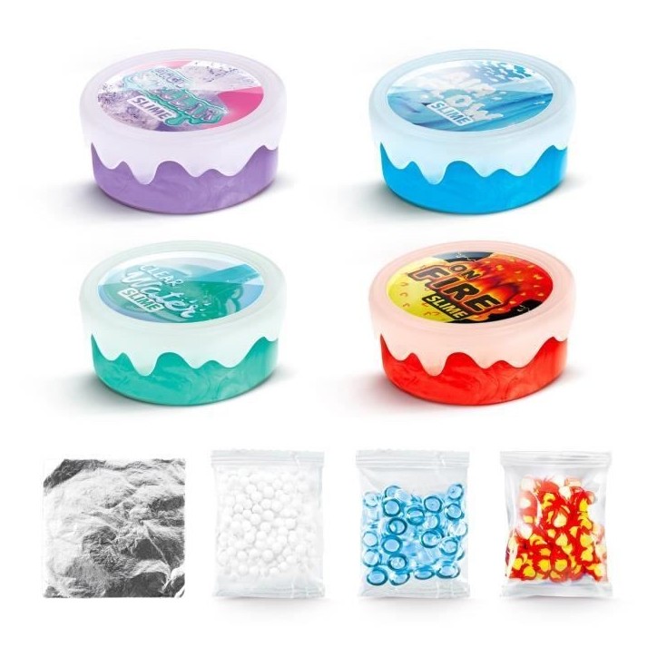 Canal Toys - SO SLIME DIY - Xtra Sensation Multipack- Avec 4 slimes a sensations et décorations - SSC 308 Canal Toys - SO SLIME DIY - Xtra Sensation Multipack- Avec 4 slimes a sensations et décorations - SSC 308