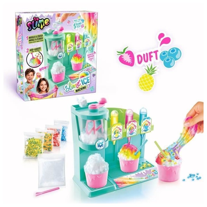 Canal Toys - SO SLIME DIY - Slime Ice Machine- Avec 1 machine, 3 colorants parfumés, des accessoires et décorations - SSC 310