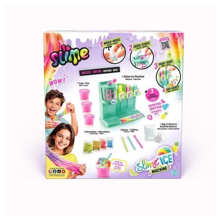 Canal Toys - SO SLIME DIY - Slime Ice Machine- Avec 1 machine, 3 colorants parfumés, des accessoires et décorations - SSC 310