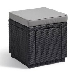 Table-pouf de jardin Keter - ALLIBERT by KETER - Cube avec coussin - G