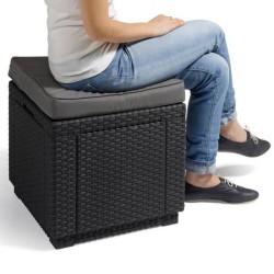 Table-pouf de jardin Keter - ALLIBERT by KETER - Cube avec coussin - G