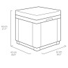 Table-pouf de jardin Keter - ALLIBERT by KETER - Cube avec coussin - G
