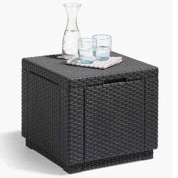 Keter Pouf de rangement Cube Graphite 213816 422801