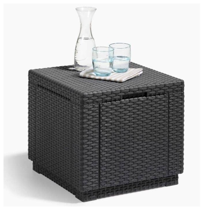 Keter Pouf de rangement Cube Graphite 213816 422801 Keter Pouf de rangement Cube Graphite 213816 422801