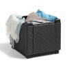 Keter Pouf de rangement Cube Graphite 213816 422801