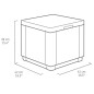 Keter Pouf de rangement Cube Graphite 213816 422801