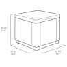 Keter Pouf de rangement Cube Graphite 213816 422801