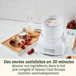 Sorbetiere CUISINART - ICE21E - Capacité 1,4L - Préparation rapide e