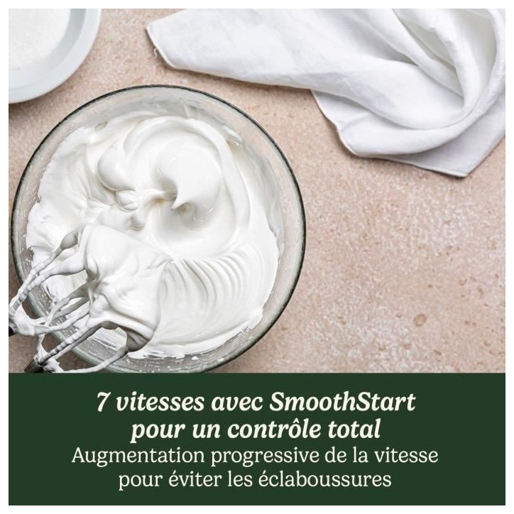 Batteur électrique - CUISINART - HM7U/E POWER ADVANTAGE 7 Speed - 200 W - 7 vitesses - Blanc