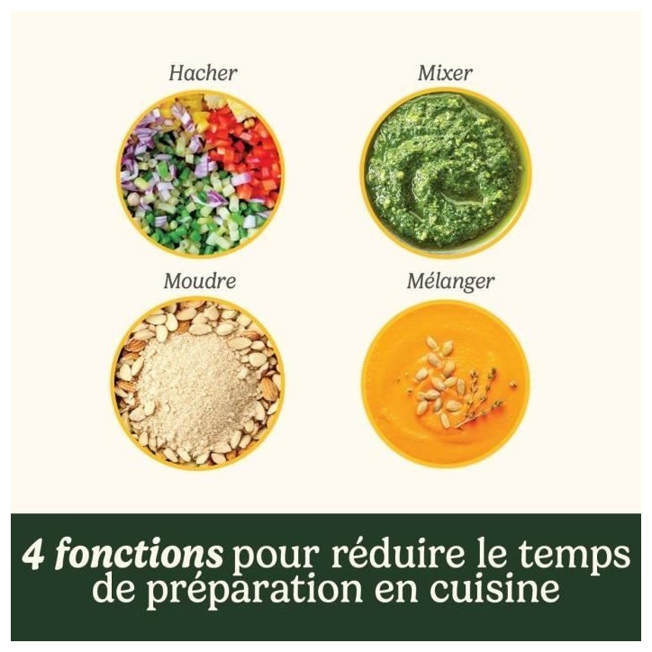 Hachoir électrique - CUISINART - ECH4E Mini Prep Pro - 250 W - 900 ml - Gris Hachoir électrique - CUISINART - ECH4E Mini Prep Pro - 250 W - 900 ml - Gris