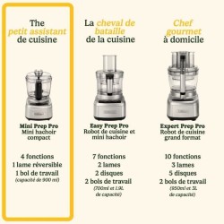 Hachoir électrique - CUISINART - ECH4E Mini Prep Pro - 250 W - 900 ml