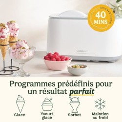 Sorbetiere CUISINART - ICE90E - Capacité 950ml - Préparation rapide