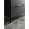 Meuble simple vasque L 92cm - 2 Tiroirs - Coloris Chene noir - STEEL