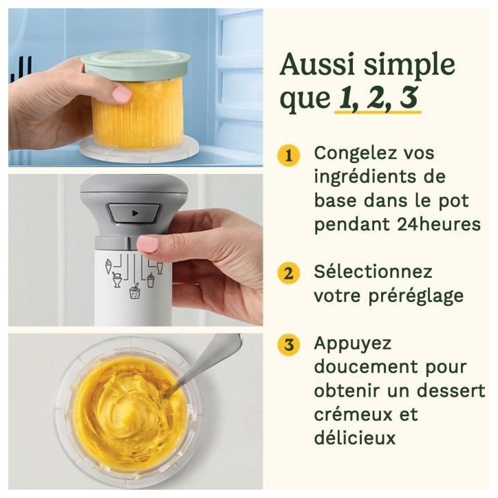 Machine a glace CUISINART - ICEFD10E - Capacité 3 x 240ml - 250W Machine a glace CUISINART - ICEFD10E - Capacité 3 x 240ml - 250W