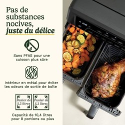 Friteuse sans huile CUISINART - Airfryer AFD10XBLE - Capacité 10,4L -