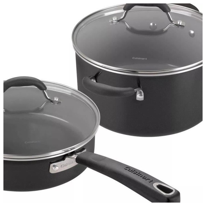 Batterie de cuisine - Tous feux dont induction - CUISINART - 54C11BKEU - Céramique - Antiadhésif - 11 pieces
