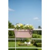 Jardiniere+crochet - GARDEN ID Star - Taupe 50 x 21 cm - Fixation faci