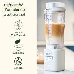 Blender - CUISINART - PBL100E Blast&Go - 120 W - 500 ml - 50 dB - Blan