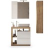 Ensemble meuble Salle de bain 78cm simple vasque + colonne - Coloris c