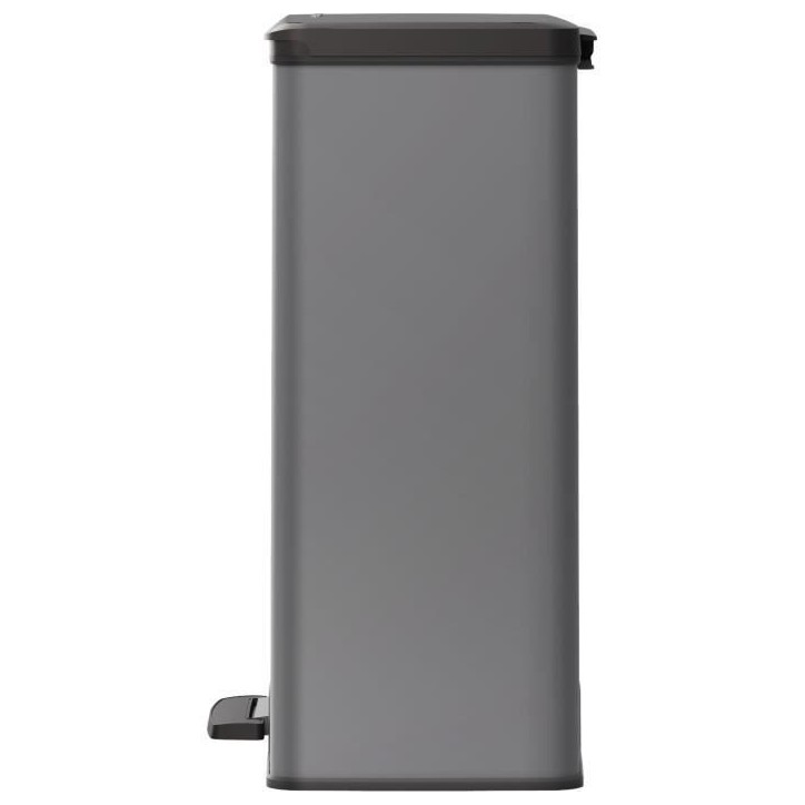 Poubelle Rectangle - DECO BIN - CURVER - 65L - Grande capacité - 49 x 32 x 61 cm - Anthracite