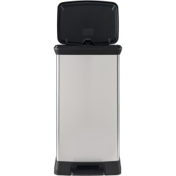 CURVER Poubelle a pédale - 50 litres - Aspect métal - Plastique recy