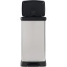 CURVER Poubelle a pédale - 50 litres - Aspect métal - Plastique recy