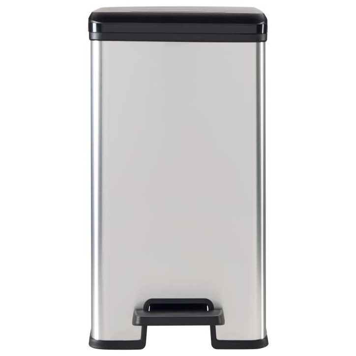 Poubelle Slim - SLIM BIN - CURVER - 25L - Design compact - 41 x 27 x 55 cm - Gris métallisé Poubelle Slim - SLIM BIN - CURVER - 25L - Design compact - 41 x 27 x 55 cm - Gris métallisé