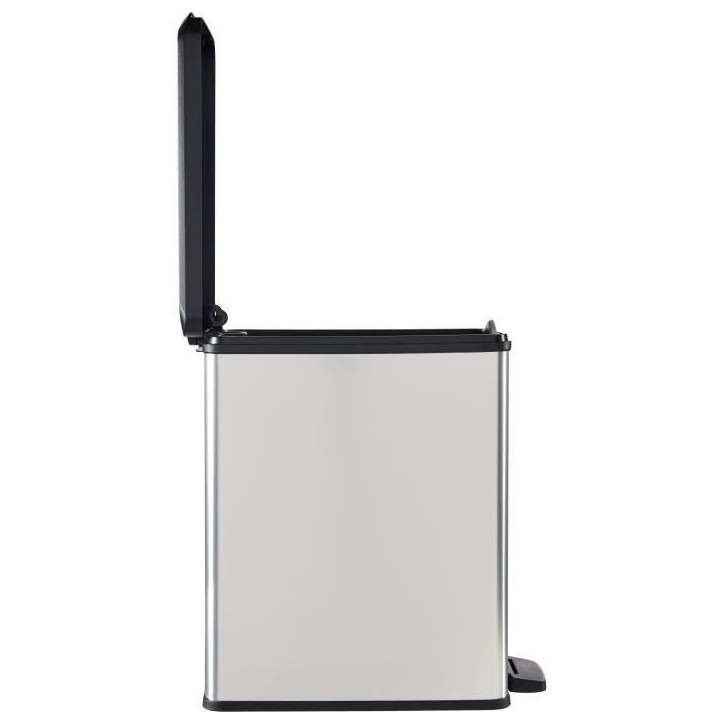 Poubelle Slim - SLIM BIN - CURVER - 25L - Design compact - 41 x 27 x 55 cm - Gris métallisé Poubelle Slim - SLIM BIN - CURVER - 25L - Design compact - 41 x 27 x 55 cm - Gris métallisé
