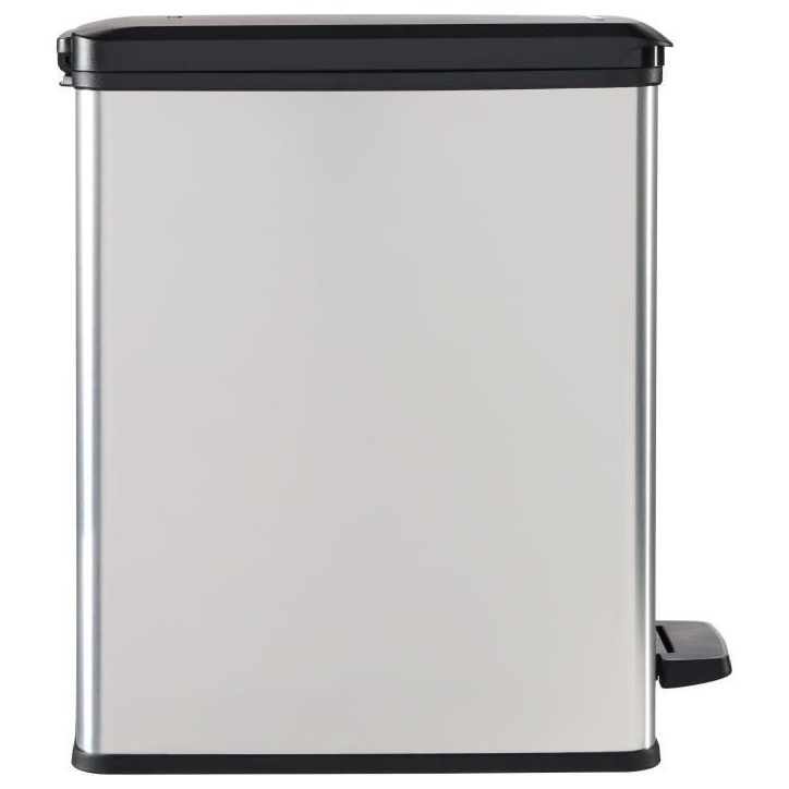 Poubelle Slim - SLIM BIN - CURVER - 25L - Design compact - 41 x 27 x 55 cm - Gris métallisé Poubelle Slim - SLIM BIN - CURVER - 25L - Design compact - 41 x 27 x 55 cm - Gris métallisé