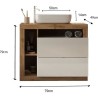 Ensemble meuble Salle de bain 78cm simple vasque + colonne - Coloris c