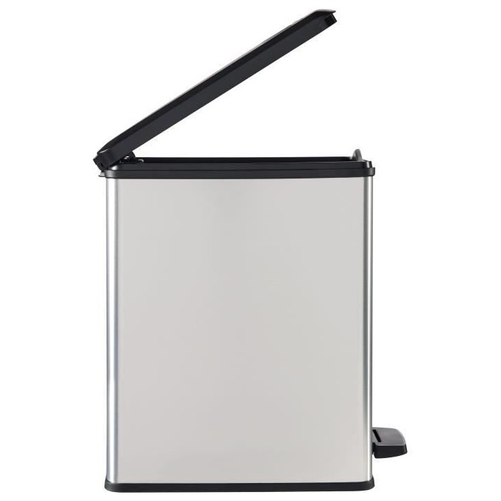 Poubelle Slim - SLIM BIN - CURVER - 25L - Design compact - 41 x 27 x 55 cm - Gris métallisé Poubelle Slim - SLIM BIN - CURVER - 25L - Design compact - 41 x 27 x 55 cm - Gris métallisé