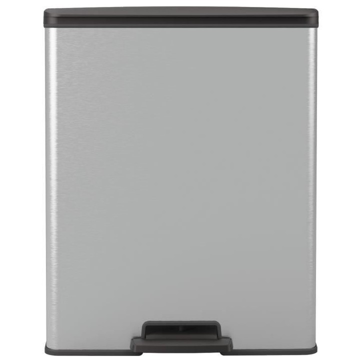 Poubelle Rectangle - DECO BIN - CURVER - 65L - Design moderne - 49 x 29 x 61 cm - Gris métallisé Poubelle Rectangle - DECO BIN - CURVER - 65L - Design moderne - 49 x 29 x 61 cm - Gris métallisé