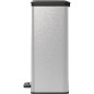 Poubelle Rectangle - DECO BIN - CURVER - 65L - Design moderne - 49 x 29 x 61 cm - Gris métallisé