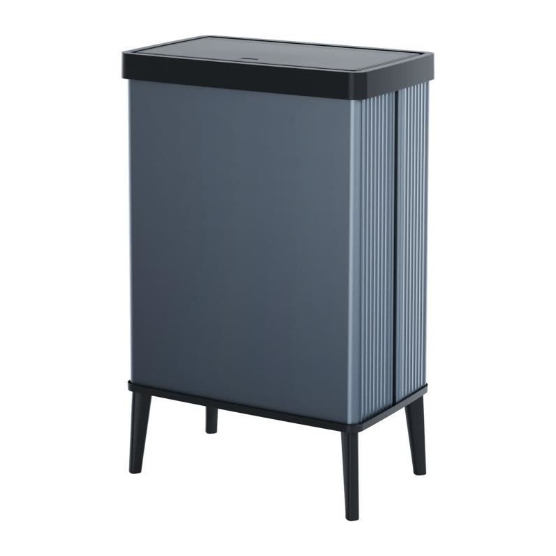 Poubelle sur pieds - VERTO - CURVER - Ouverture touch - 54 L - Bleu pe Poubelle sur pieds - VERTO - CURVER - Ouverture touch - 54 L - Bleu pe