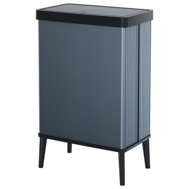 Poubelle sur pieds - VERTO - CURVER - Ouverture touch - 54 L - Bleu perle Poubelle sur pieds - VERTO - CURVER - Ouverture touch - 54 L - Bleu perle