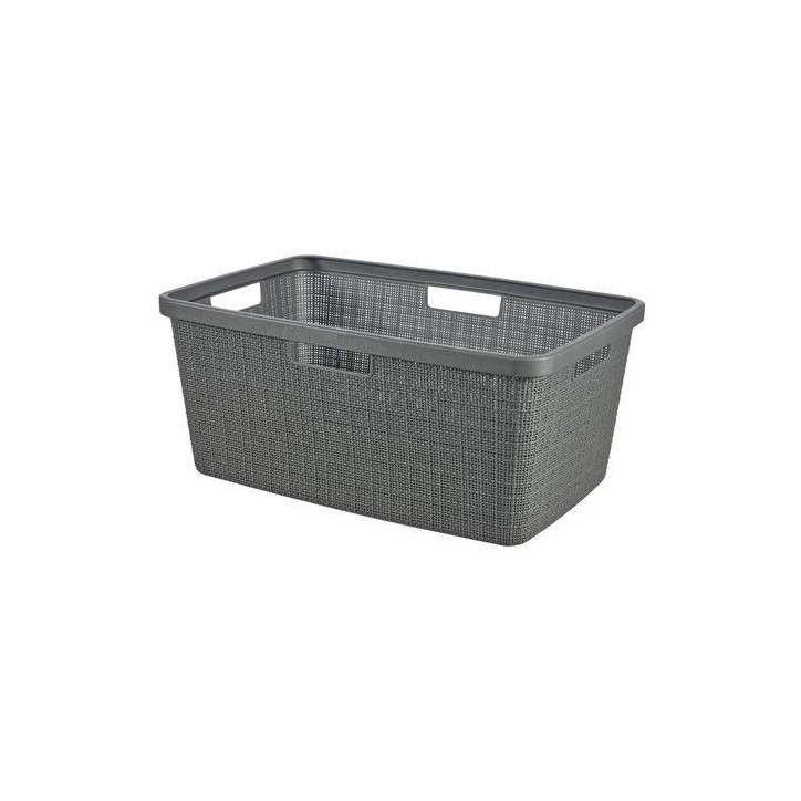 Corbeille a linge - Curver - Jute - 46 L - Gris Corbeille a linge - Curver - Jute - 46 L - Gris
