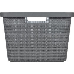 Corbeille a linge - Curver - Jute - 46 L - Gris