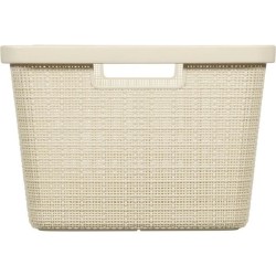 Corbeille a linge - Curver - Jute - 46 L - Beige