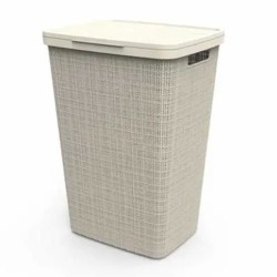 Coffre a linge - Jute - 58 L - Beige