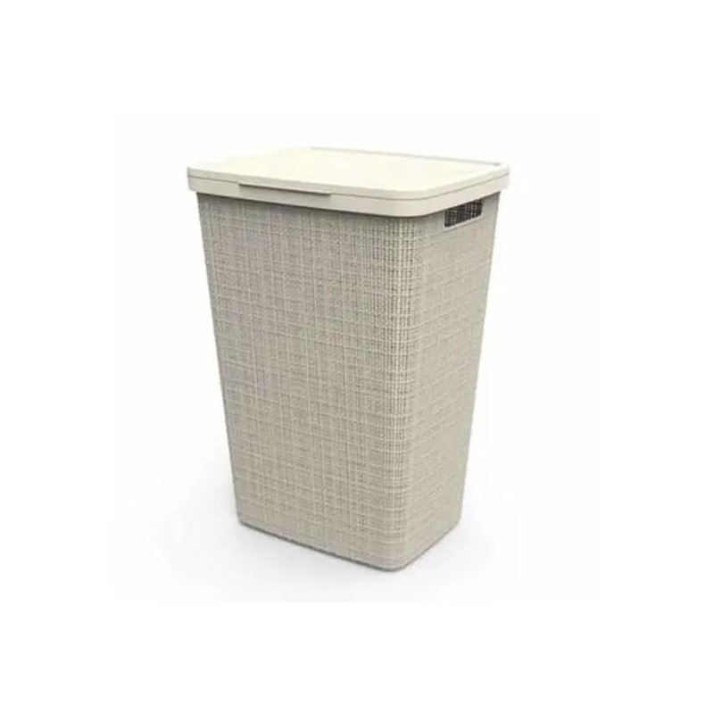 Coffre a linge - Jute - 58 L - Beige Coffre a linge - Jute - 58 L - Beige