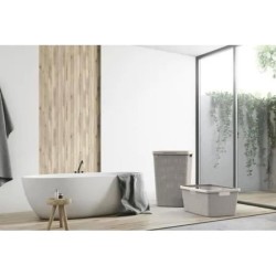Coffre a linge - Jute - 58 L - Beige