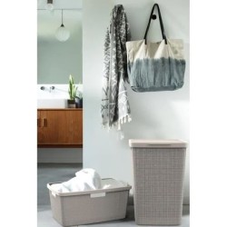 Coffre a linge - Jute - 58 L - Beige