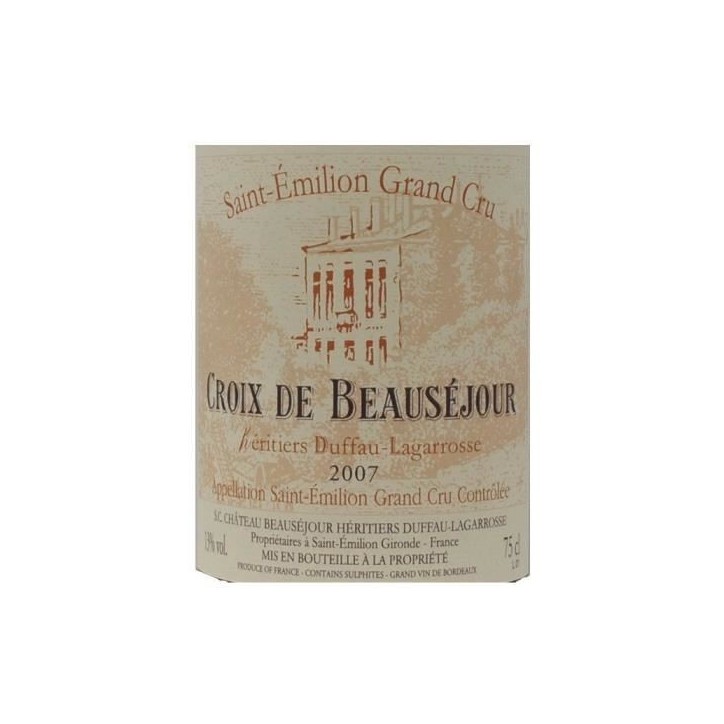 Croix de Beausejour 2007 Saint-Emilion Grand Cru - Vin rouge de Bordeaux